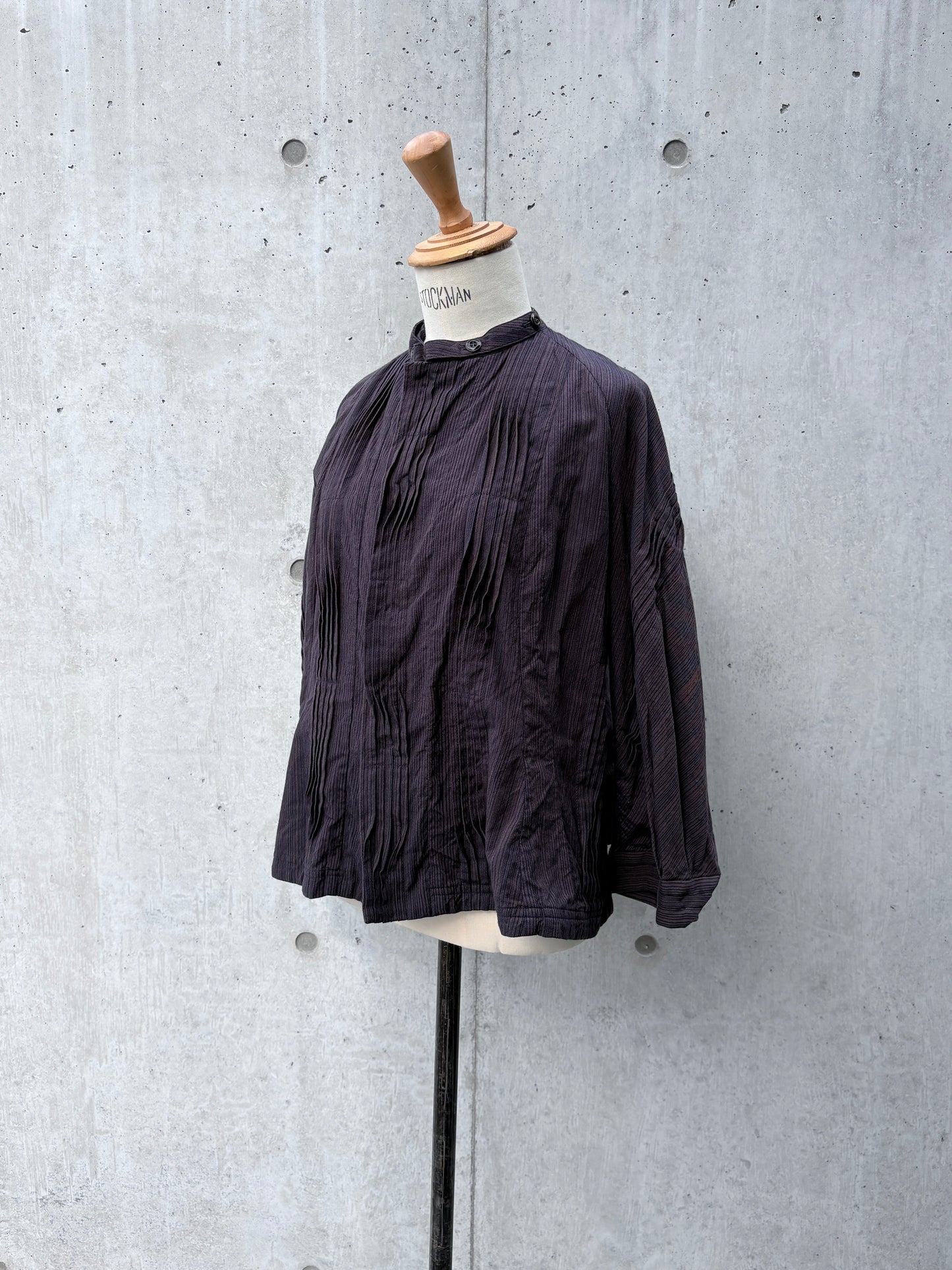 tuck blouse K509 SIC yatara.stripe bronze