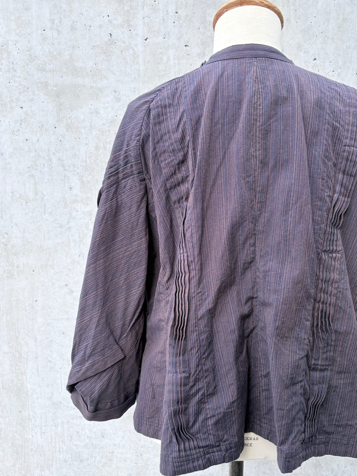 tuck blouse K509 SIC yatara.stripe bronze