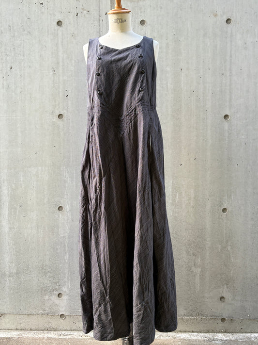 bias cutting one-piece K213 SIC yatara.stripe navy/khaki