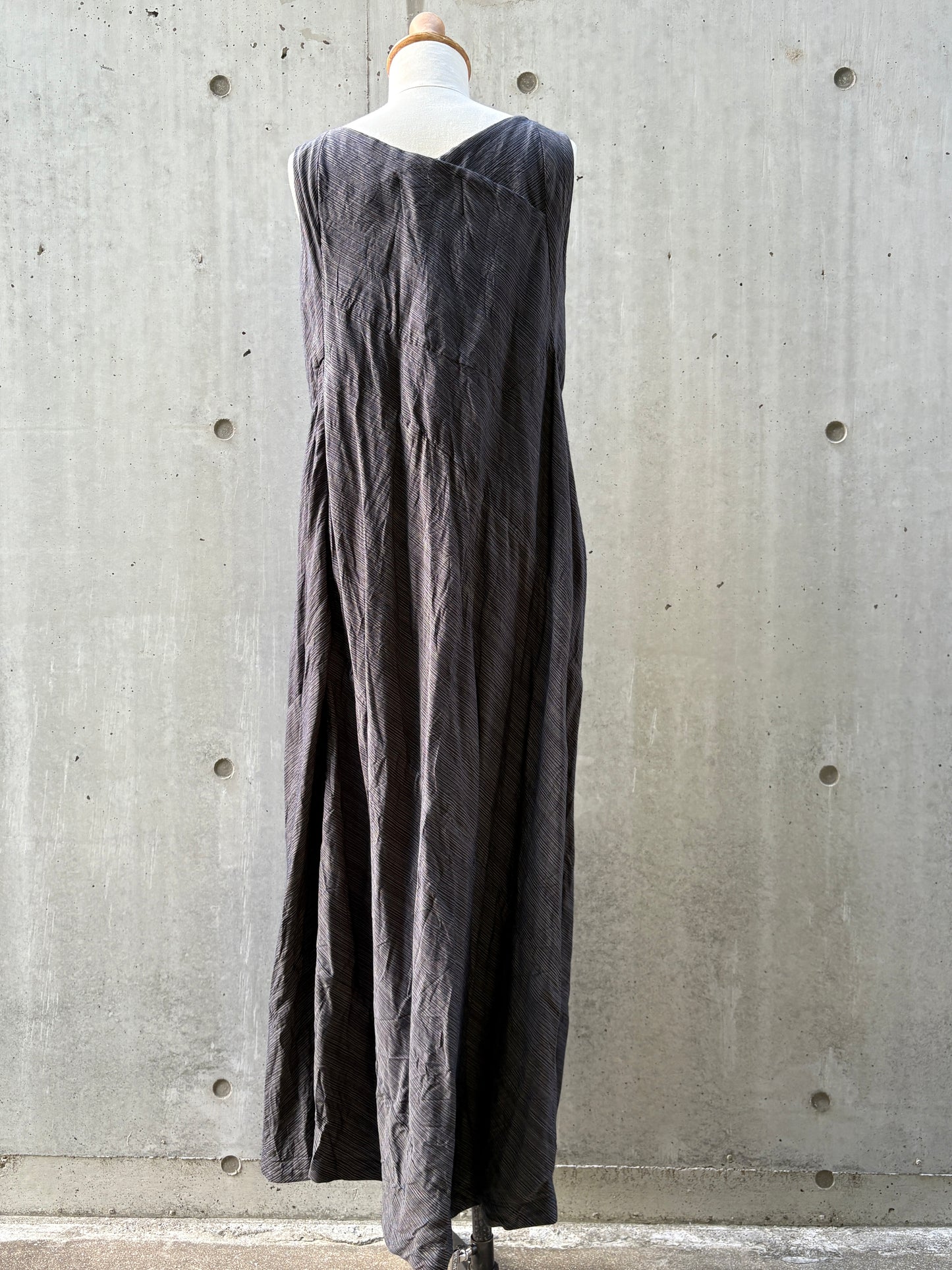 bias cutting one-piece K213 SIC yatara.stripe navy/khaki