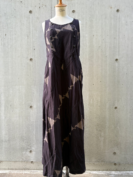 bias cutting one-piece K213 kodo black/beige