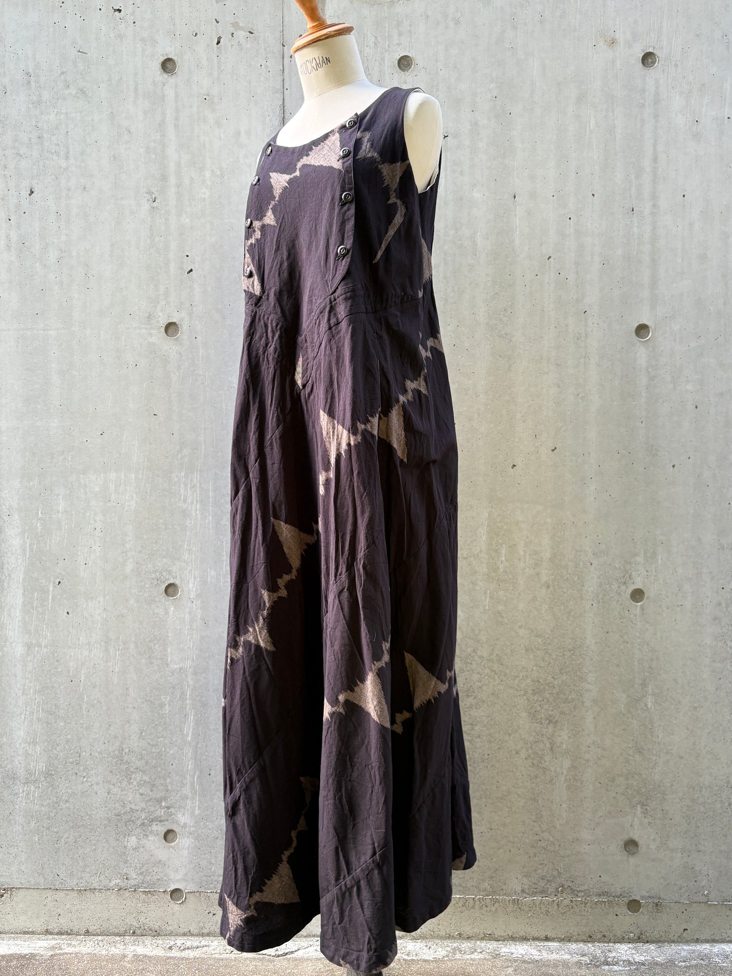 bias cutting one-piece K213 kodo black/beige