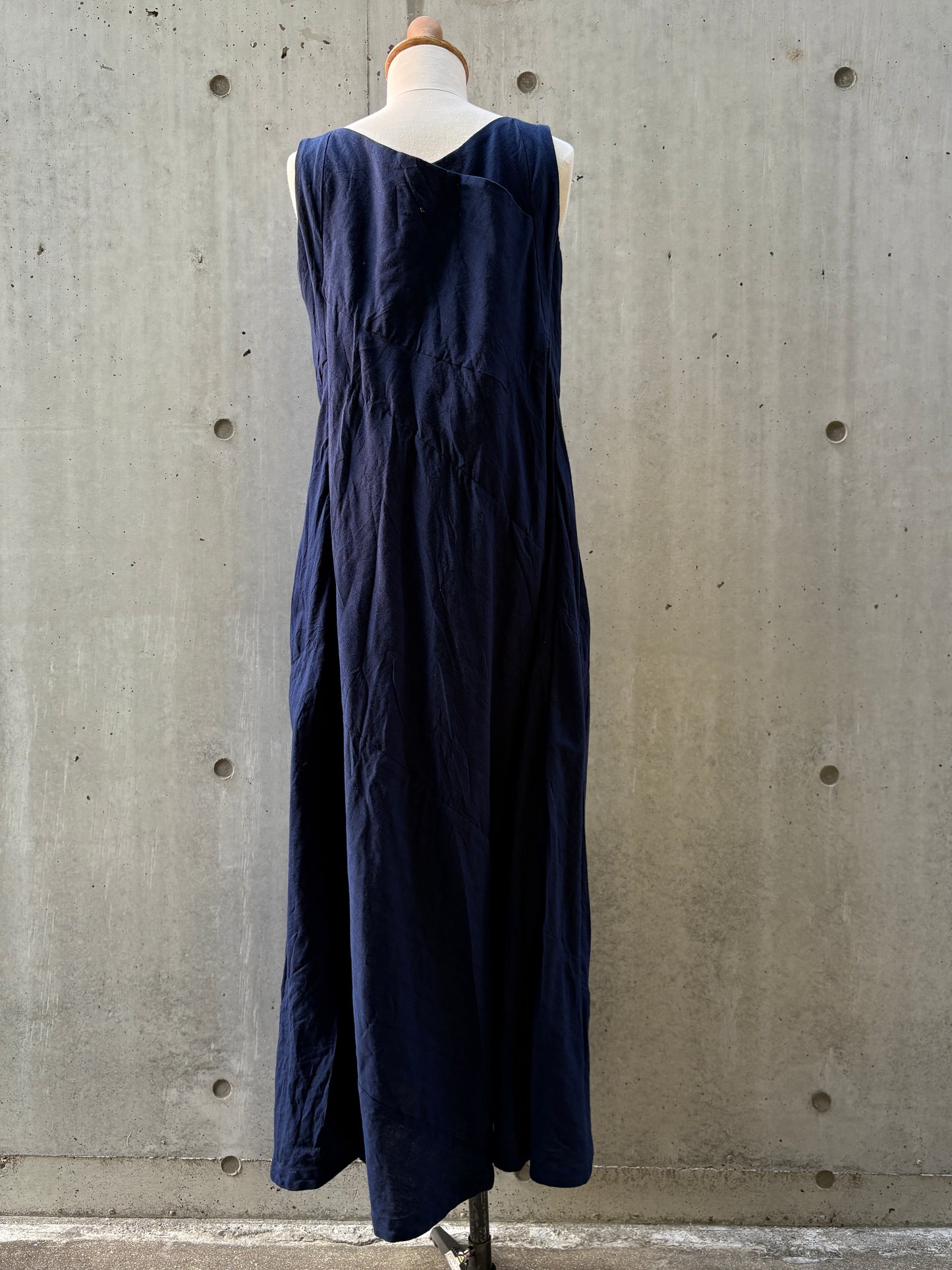 bias cutting one-piece K213 kataha aizome muji