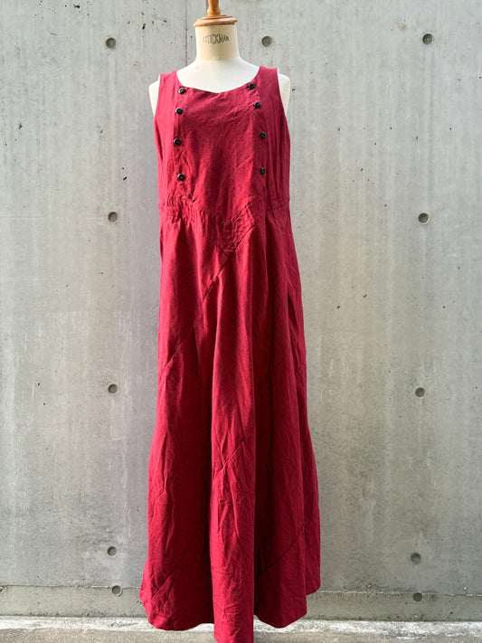 bias cutting one-piece K213 60kirikasuri red