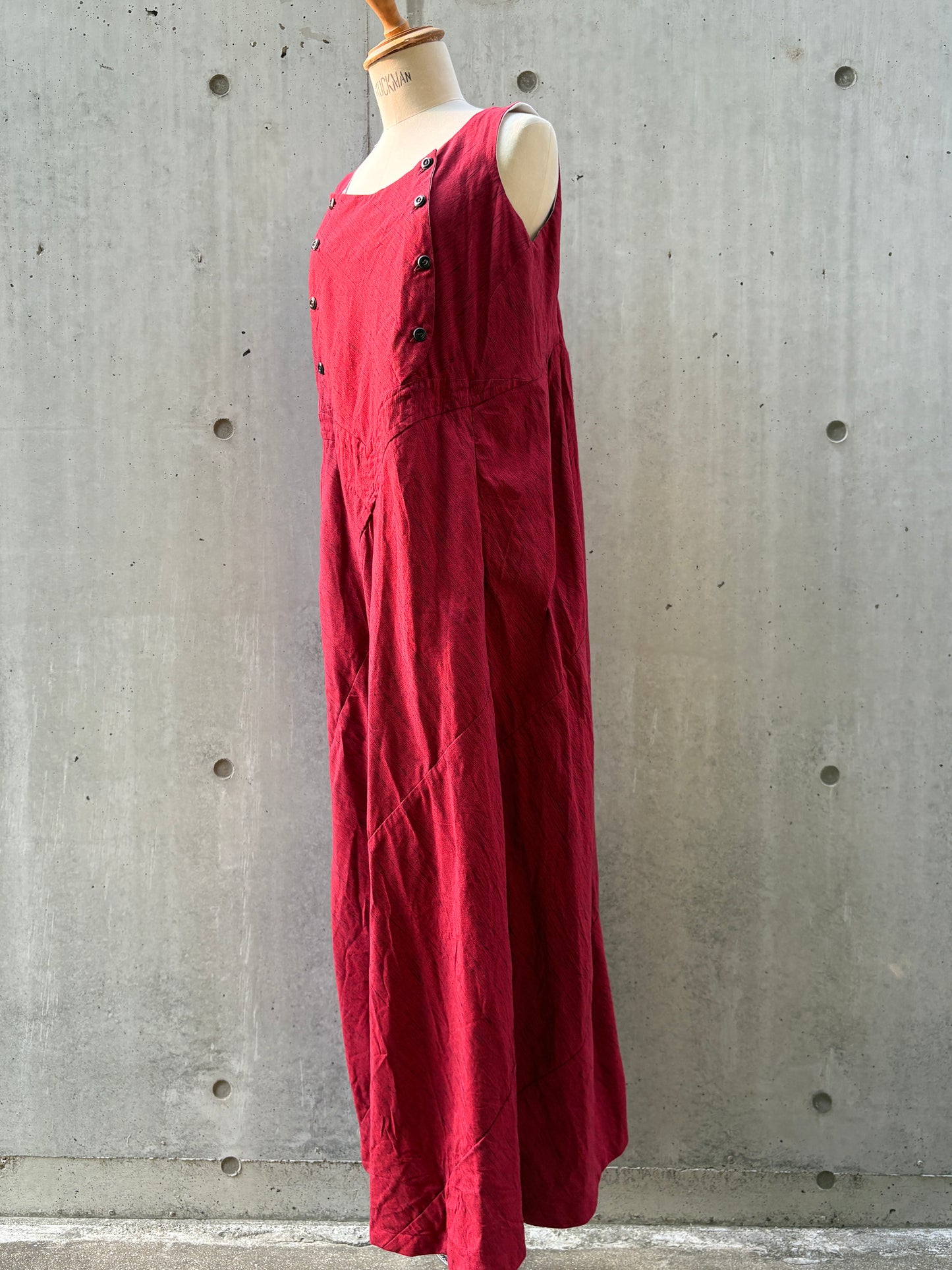 bias cutting one-piece K213 60kirikasuri red