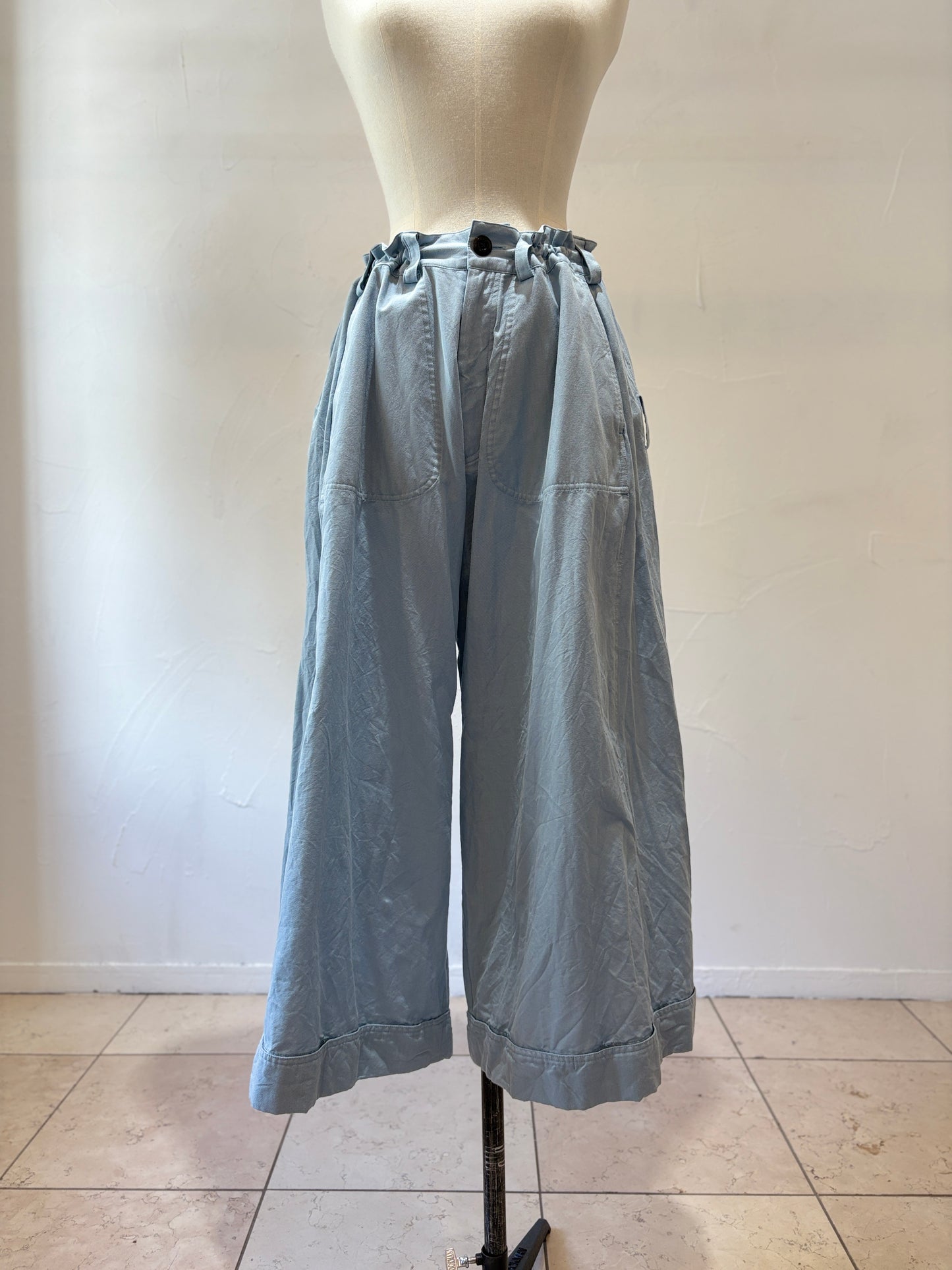 wide pants K704 SIC smoky blue