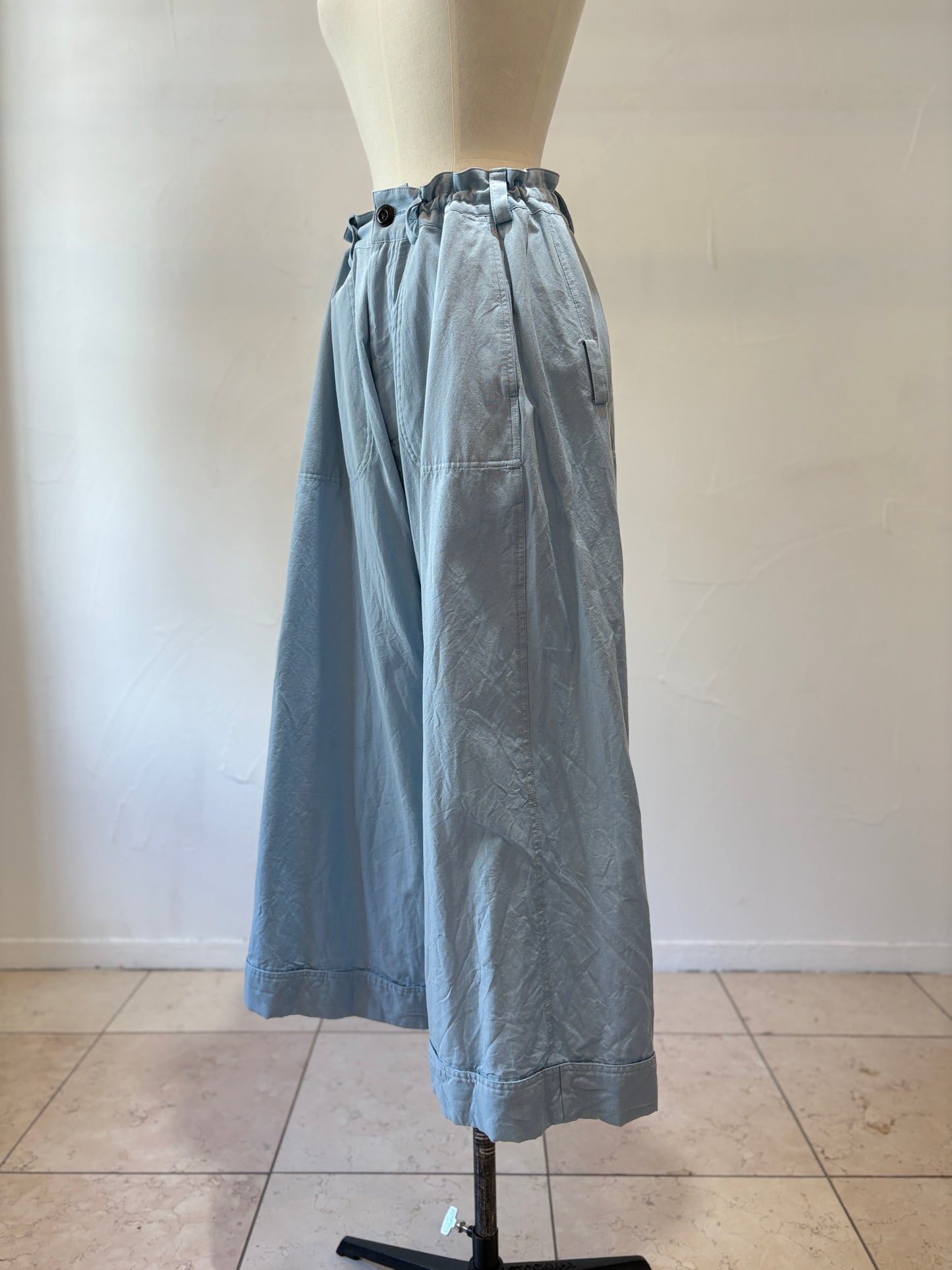 wide pants K704 SIC smoky blue