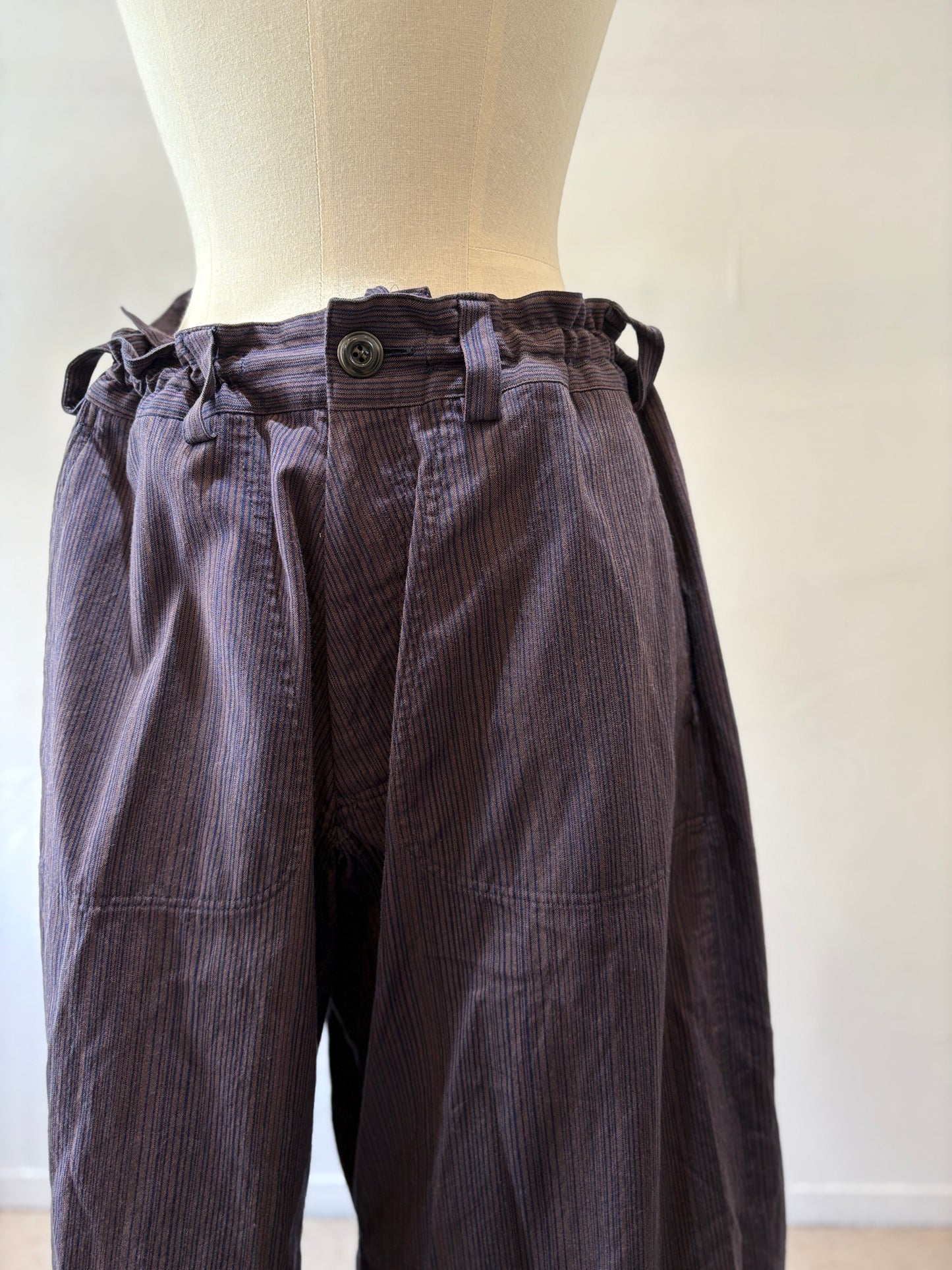 wide pants K704 SIC yatara.stripe bronze