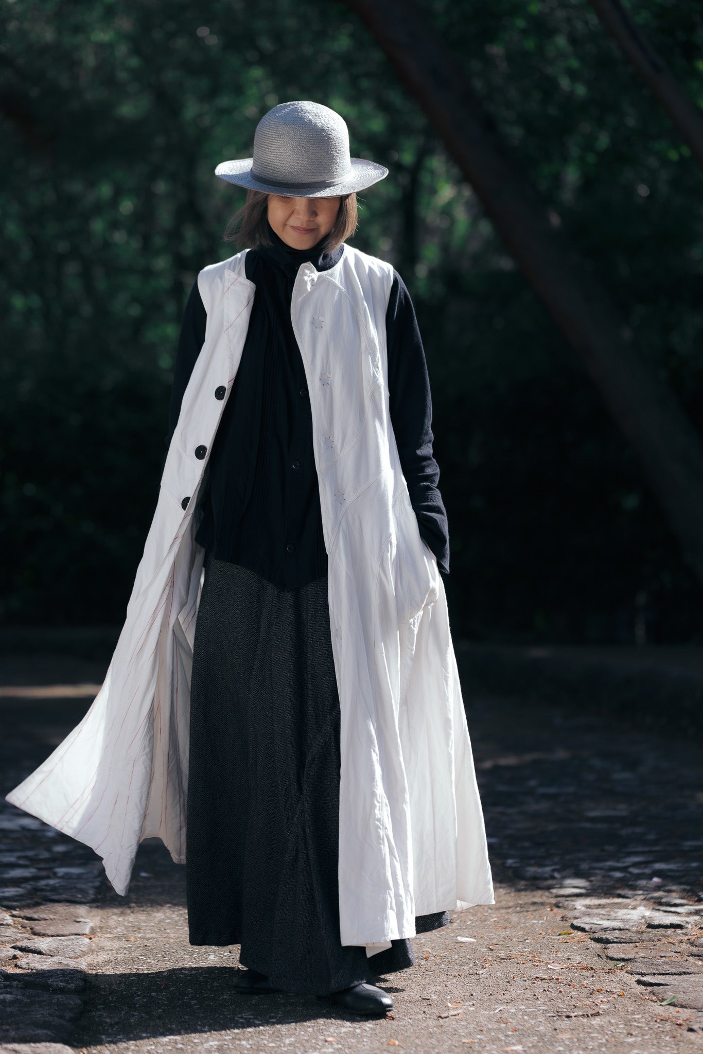 mary dress K205 SIC white × stripe white/red