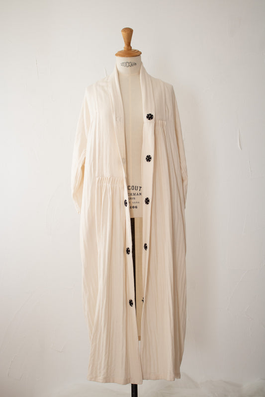 kirumono onepiece K203 cotton herringbone white