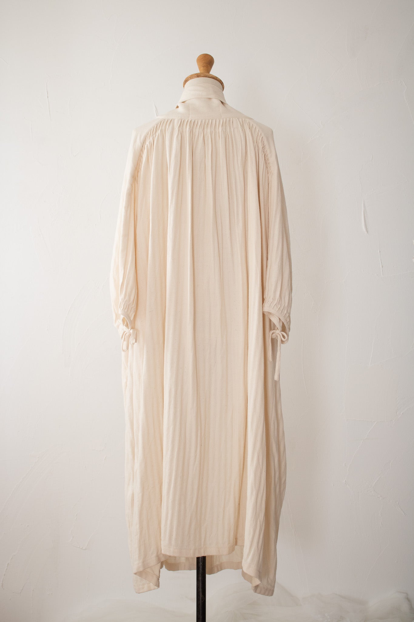 kirumono onepiece K203 cotton herringbone white