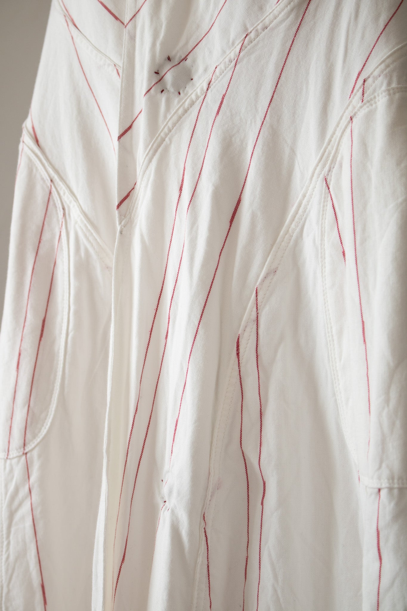 mary dress K205 SIC white × stripe white/red