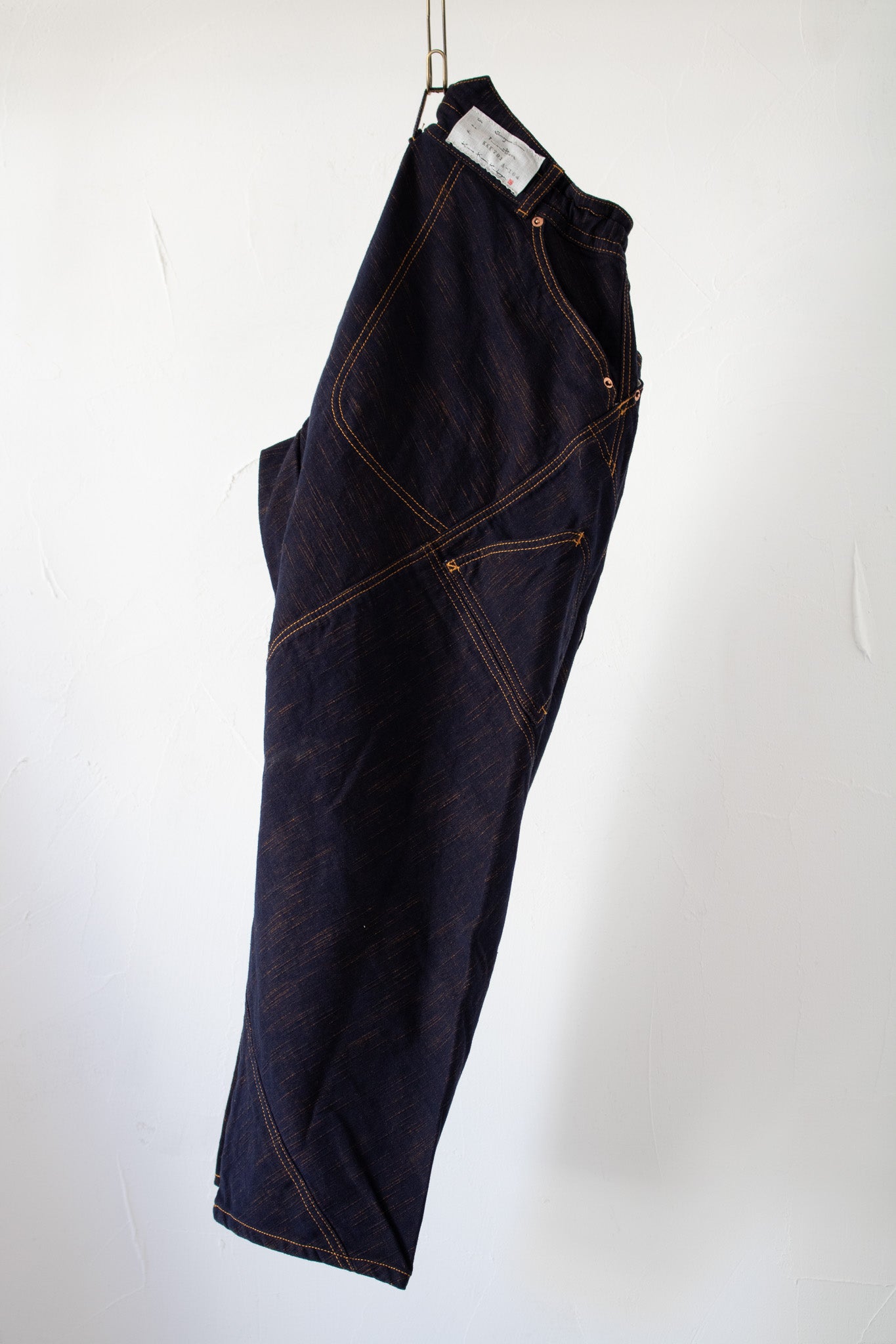 departure pants KKK701 kasuri hanpu navy
