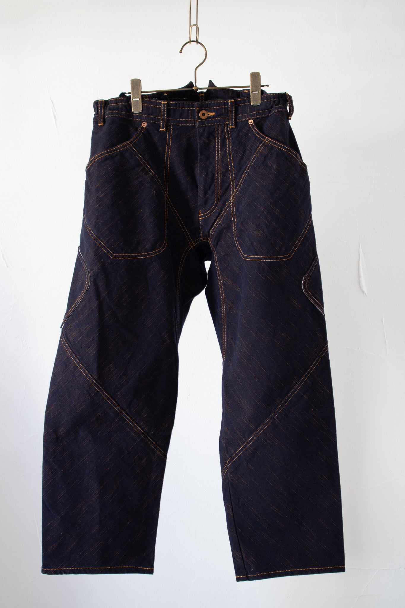 departure pants KKK701 kasuri hanpu navy