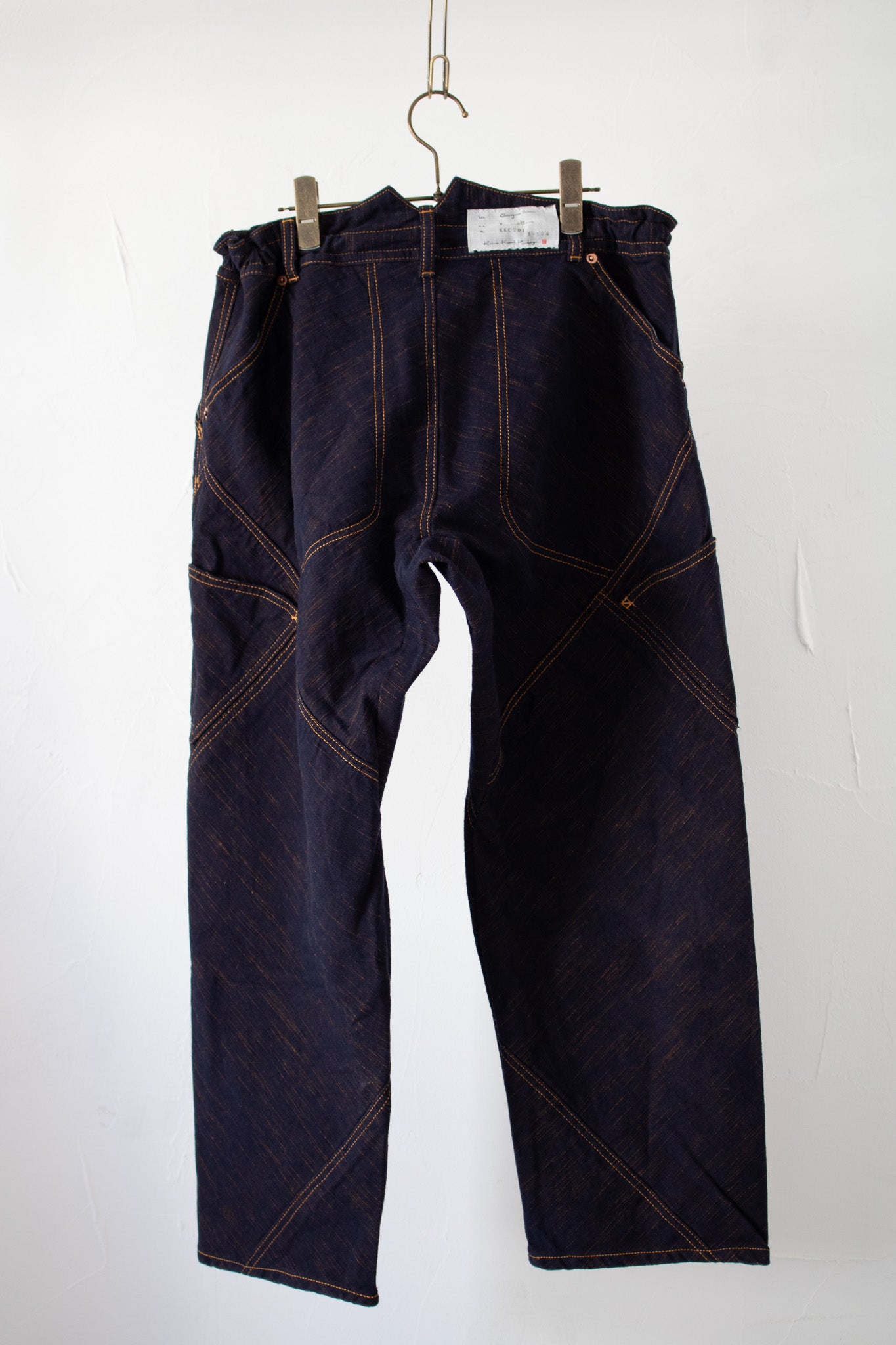 departure pants KKK701 kasuri hanpu navy