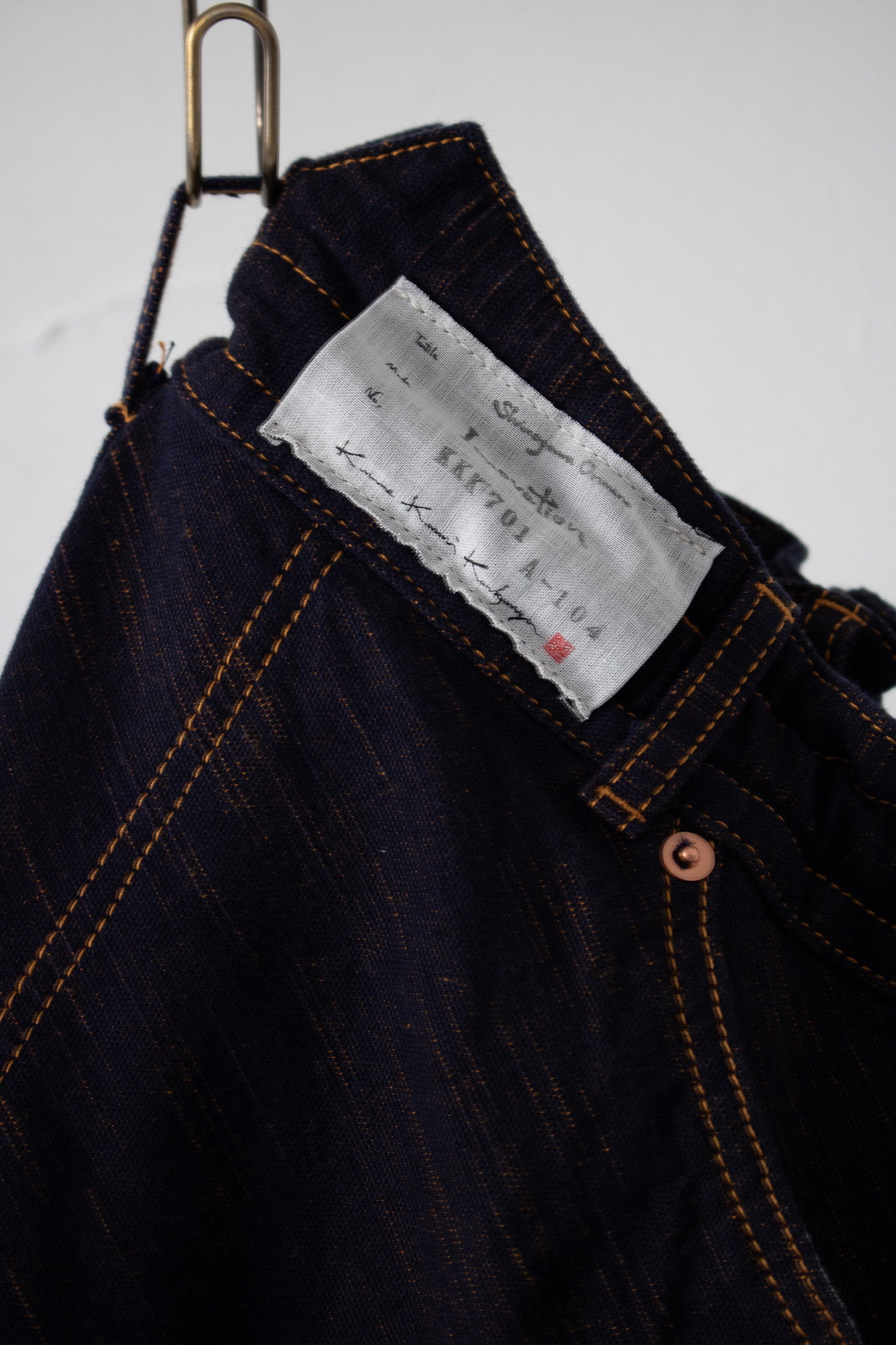 departure pants KKK701 kasuri hanpu navy