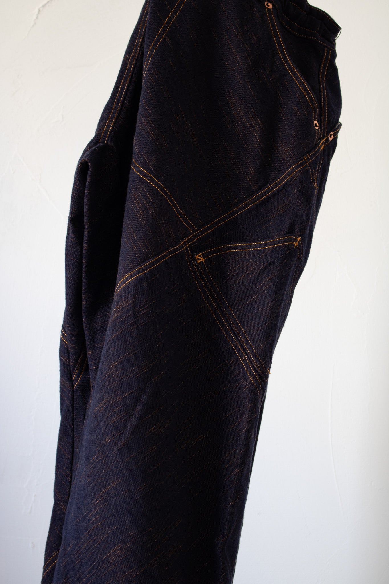 departure pants KKK701 kasuri hanpu navy
