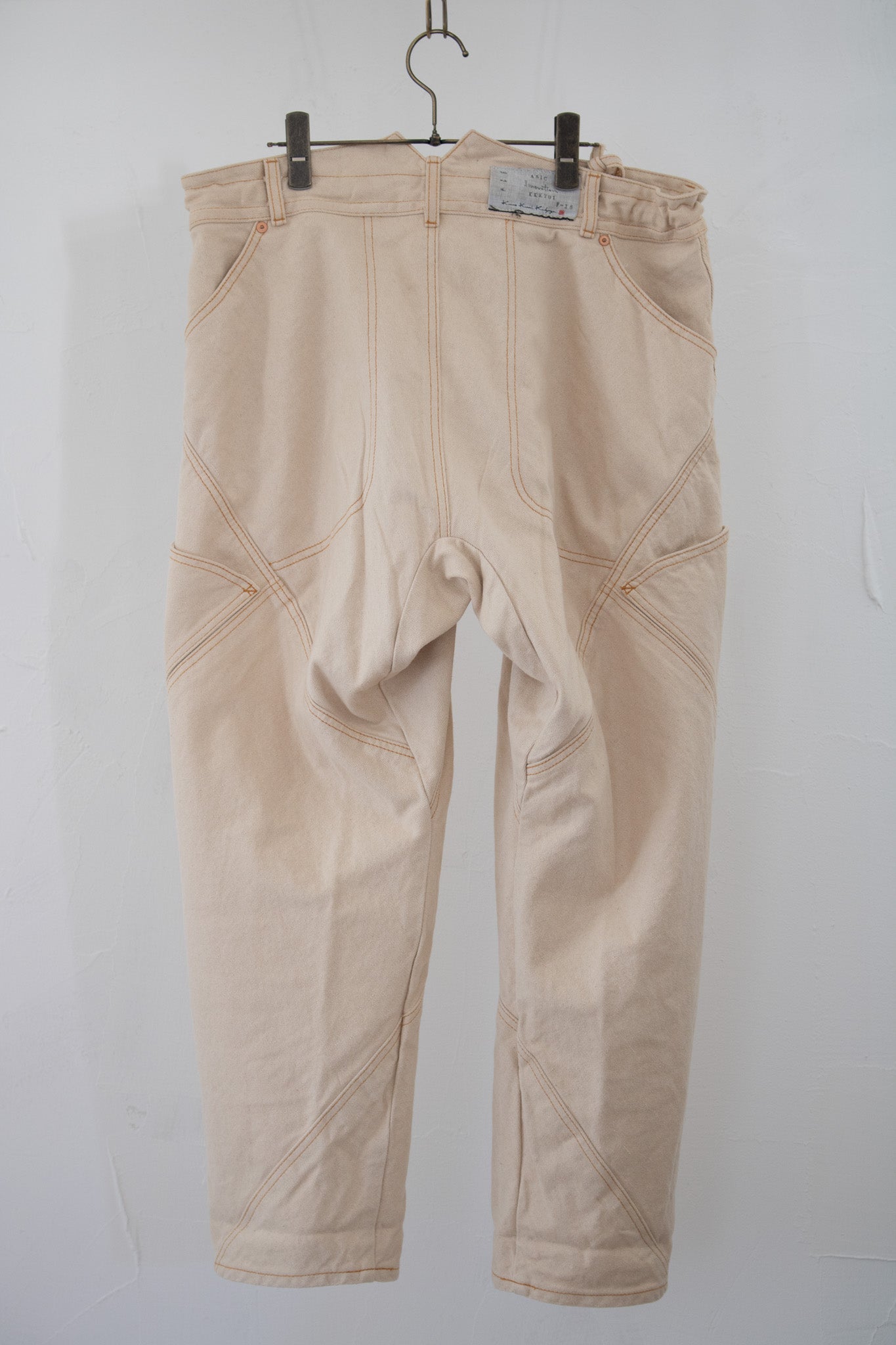 departure pants KKK701 ASIC white denim