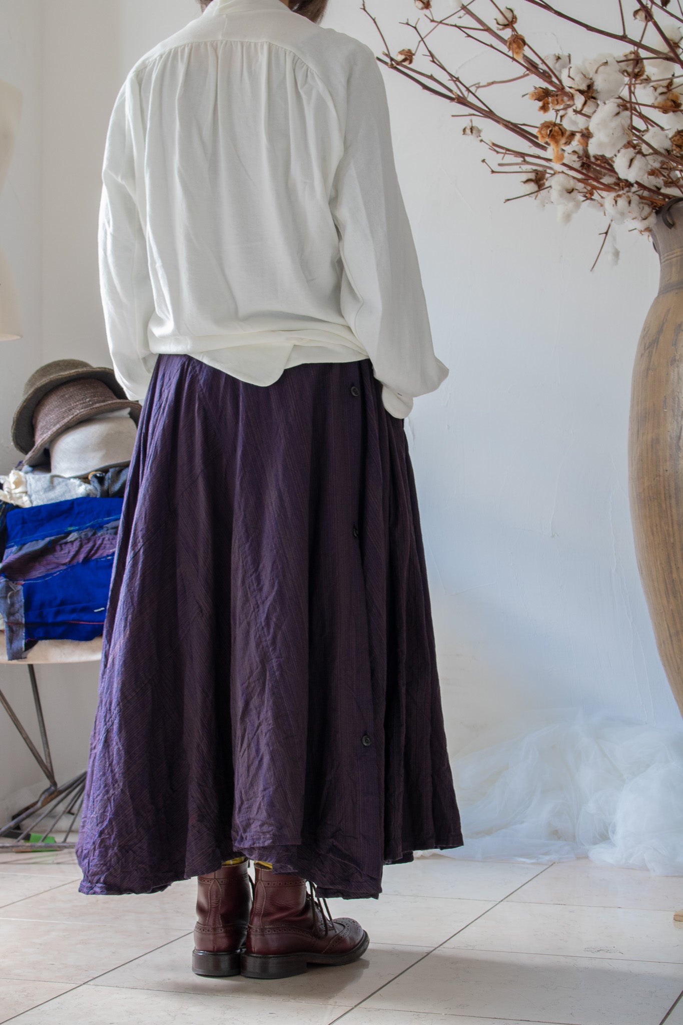 sidesaddle skirt K901 SIC yatara.stripe bronze