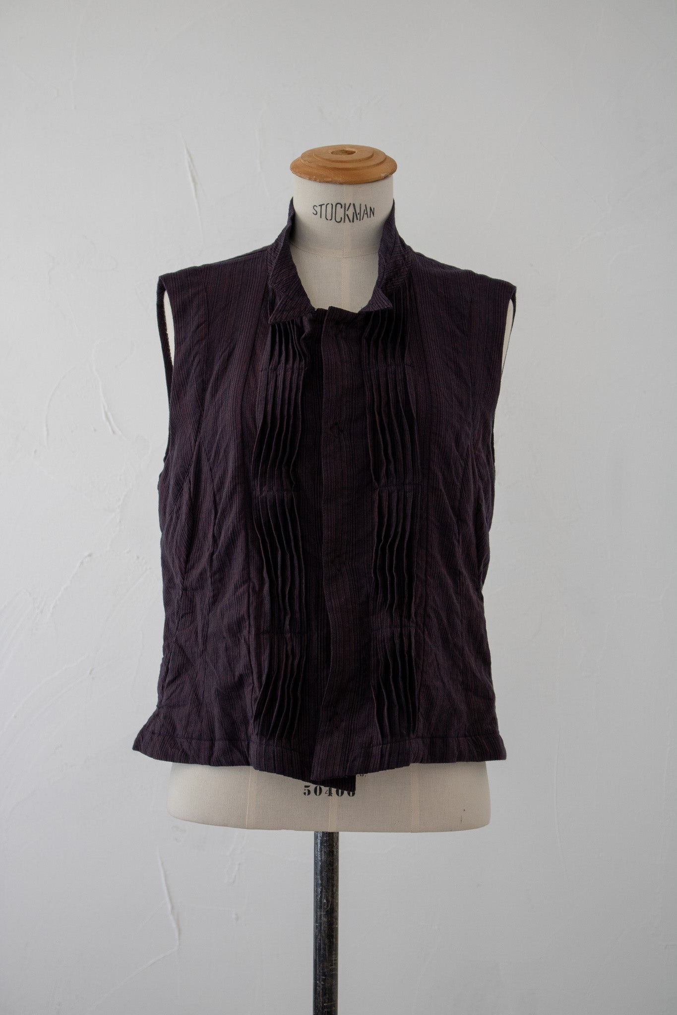 mannish vest K601 SIC yatara.stripe bronze