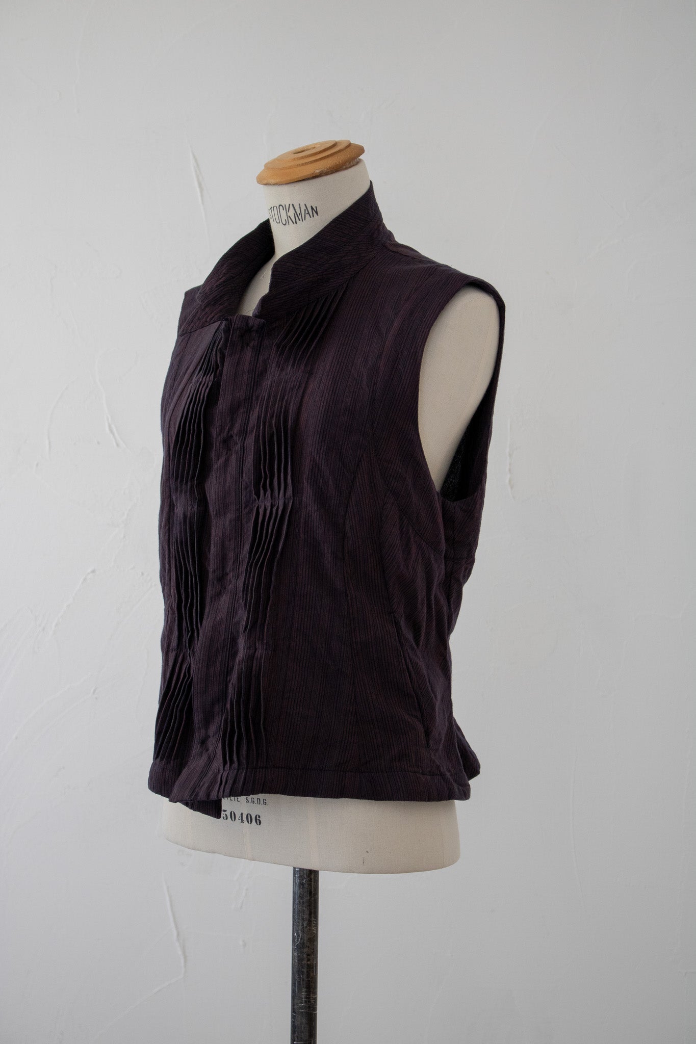 mannish vest K601 SIC yatara.stripe bronze