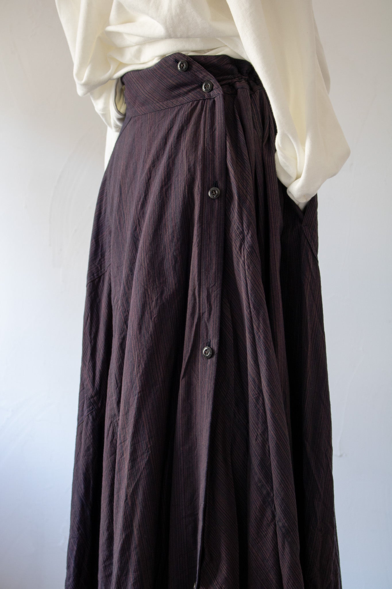 sidesaddle skirt K901 SIC yatara.stripe bronze