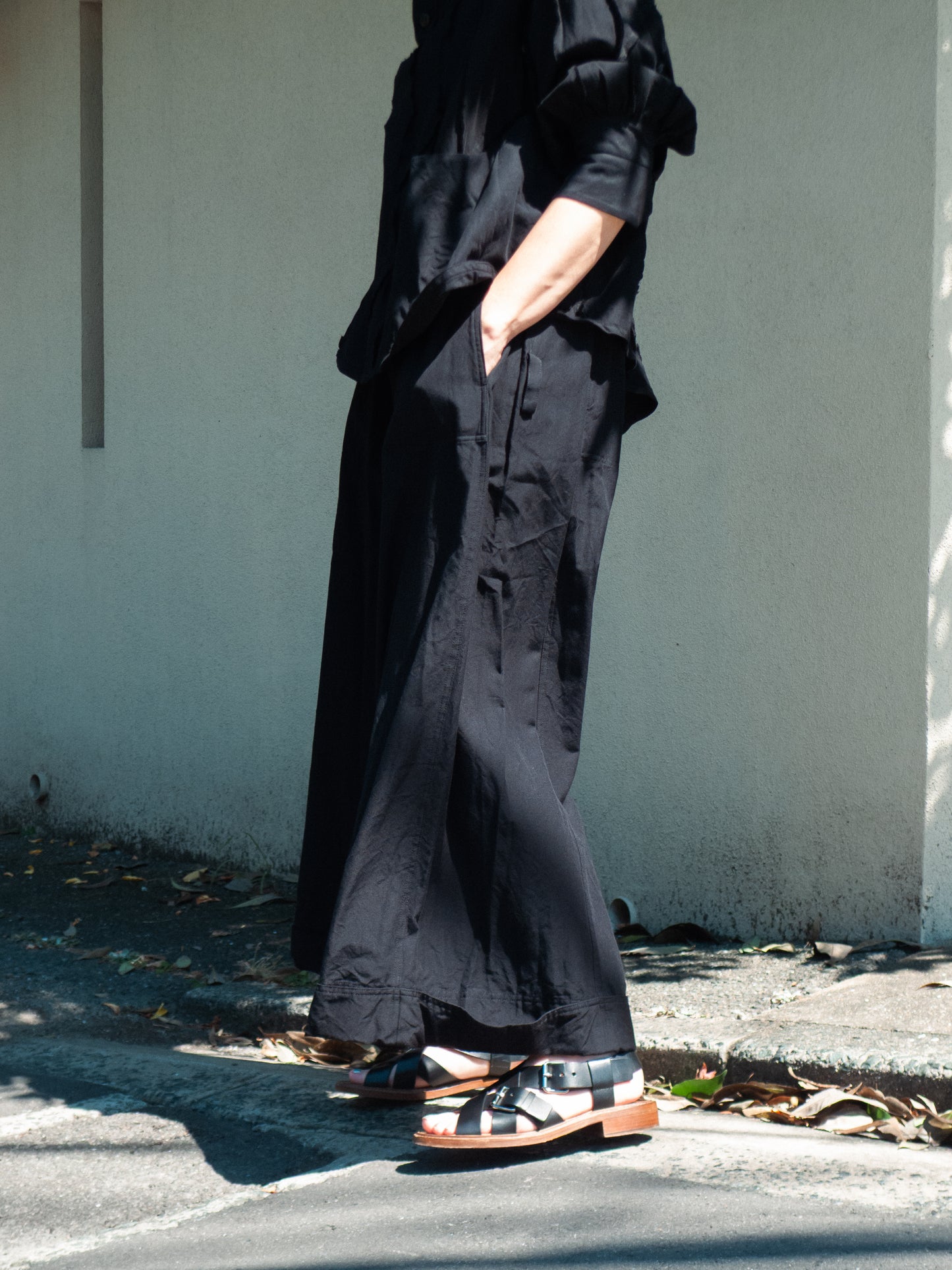 wide pants K704 SIC light gray