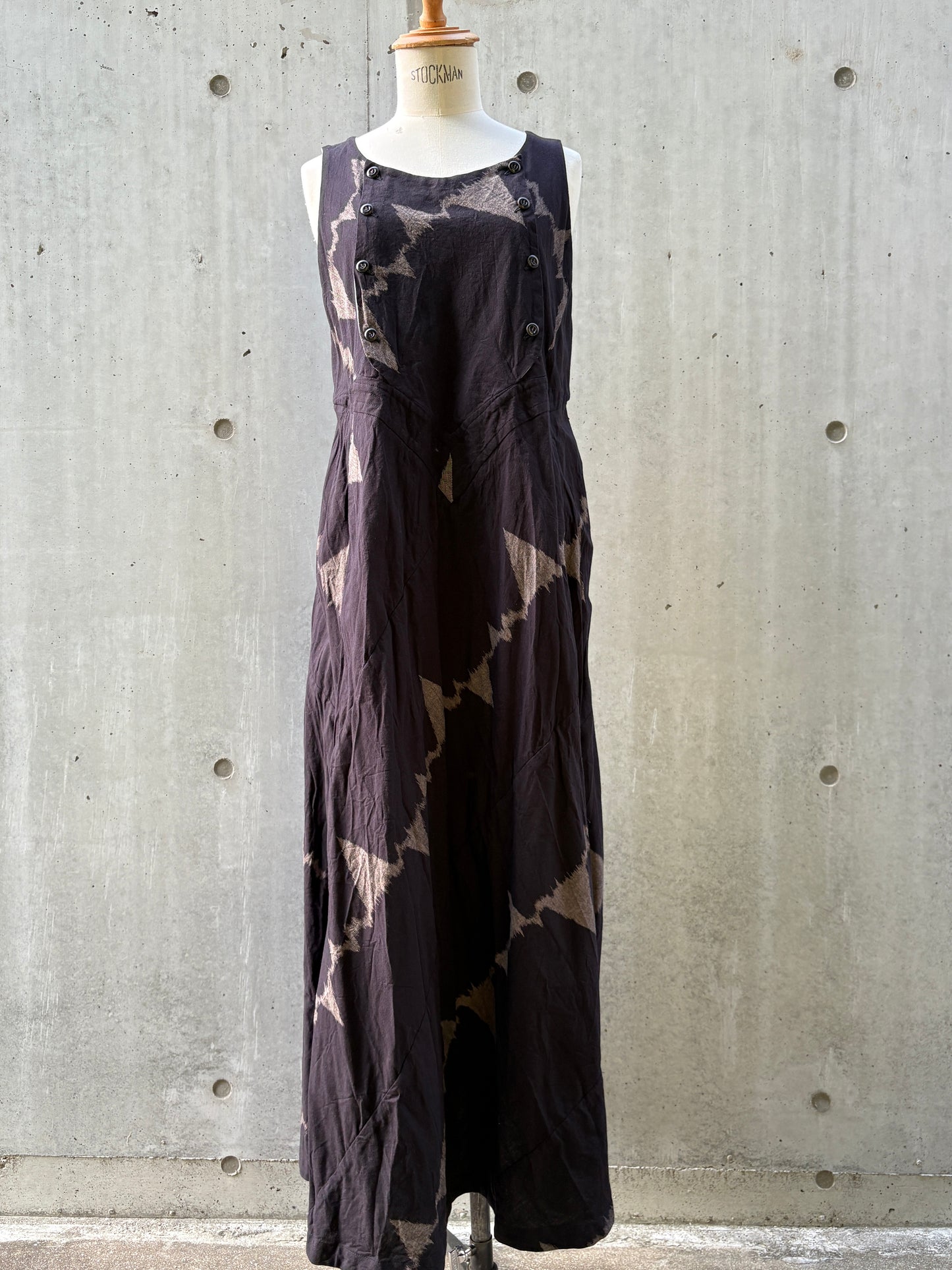 bias cutting one-piece K213　kodo black/beige