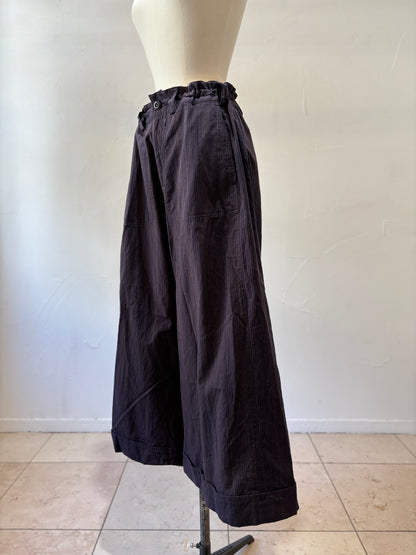 wide pants K704 SIC yatara.stripe bronze