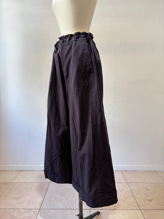 wide pants K704 SIC yatara.stripe bronze