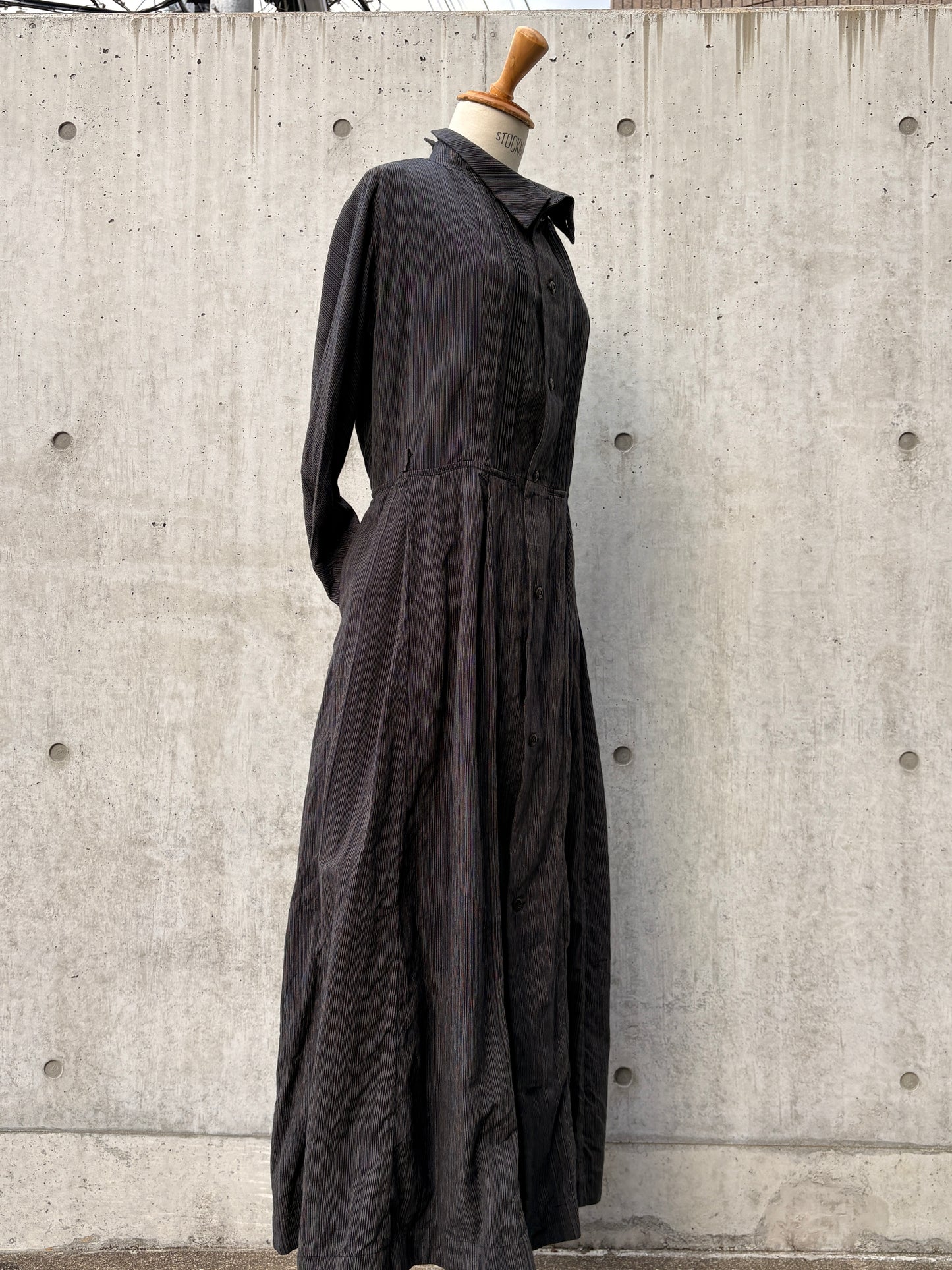 one-piece dress K214 SIC yatara.stripe navy/khaki