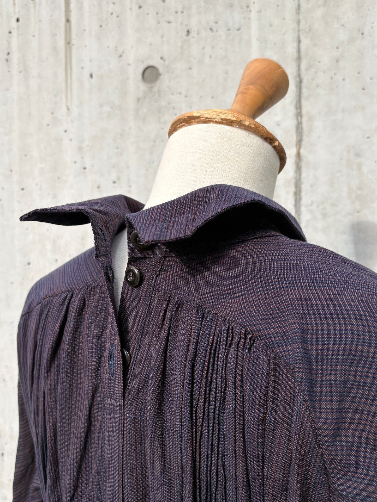 one-piece dress K214 SIC yatara.stripe bronze