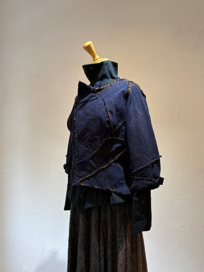 Departure jacket K400De kasuri hampu navy