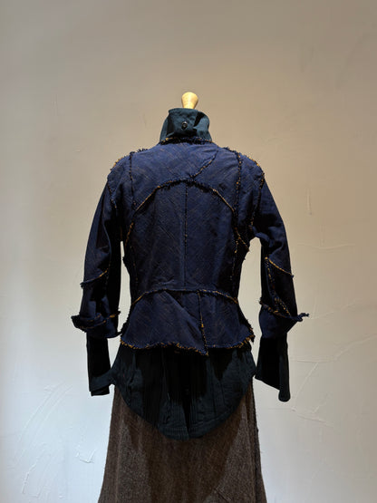 Departure jacket K400De kasuri hampu navy