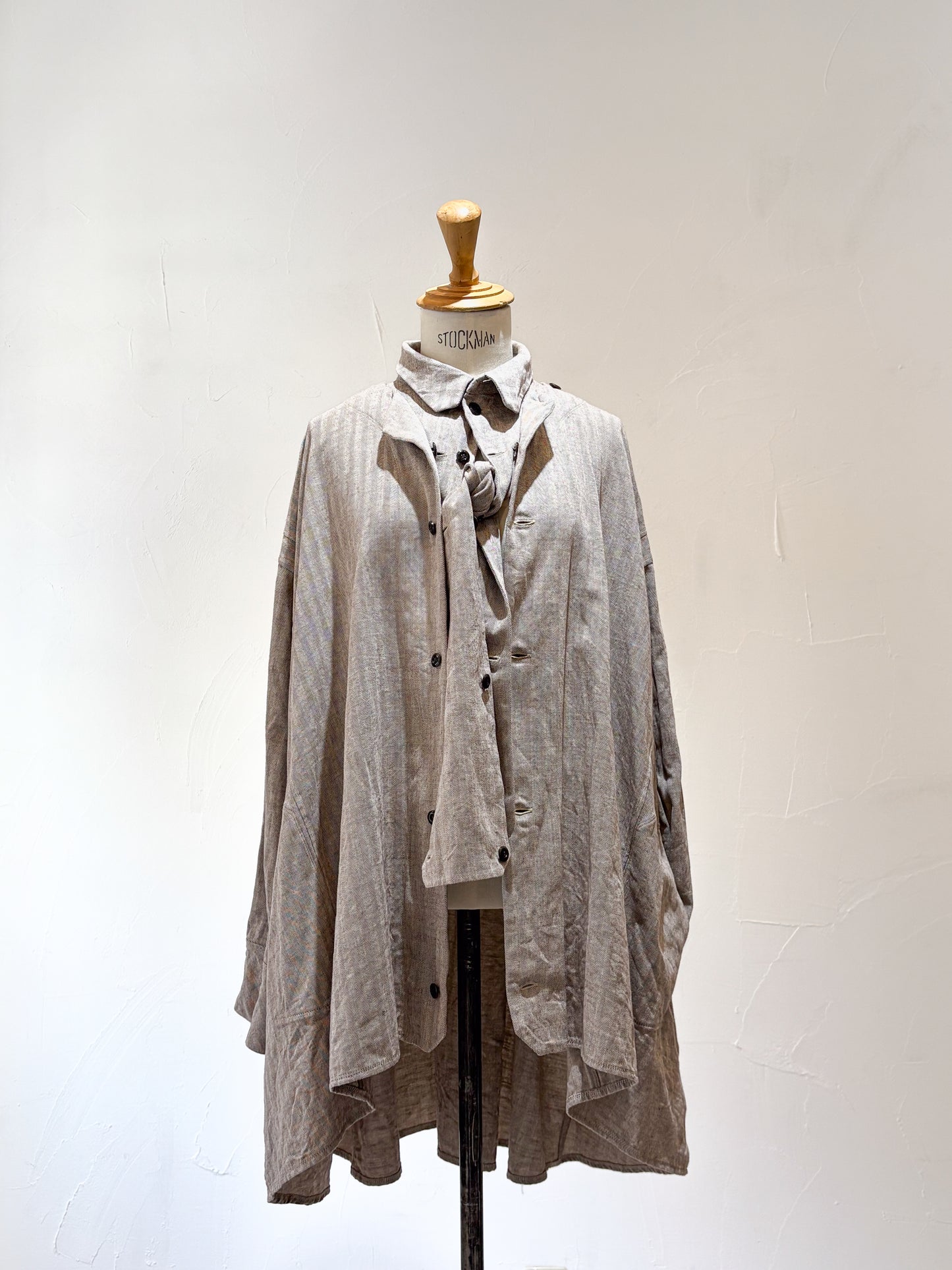 drape blouse K500-A katagaimomen ayaori heringborn brown