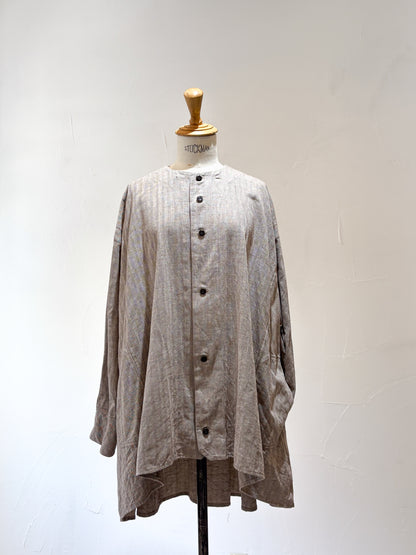 drape blouse K500-A katagaimomen ayaori heringborn brown