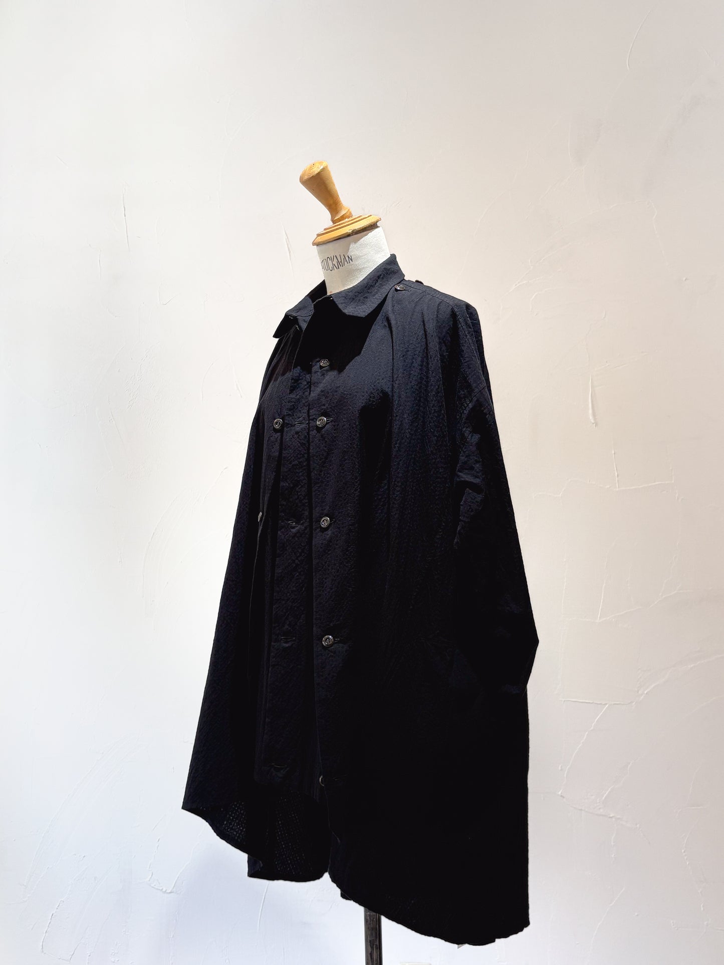 drape blouse K500-A yametsumugi black