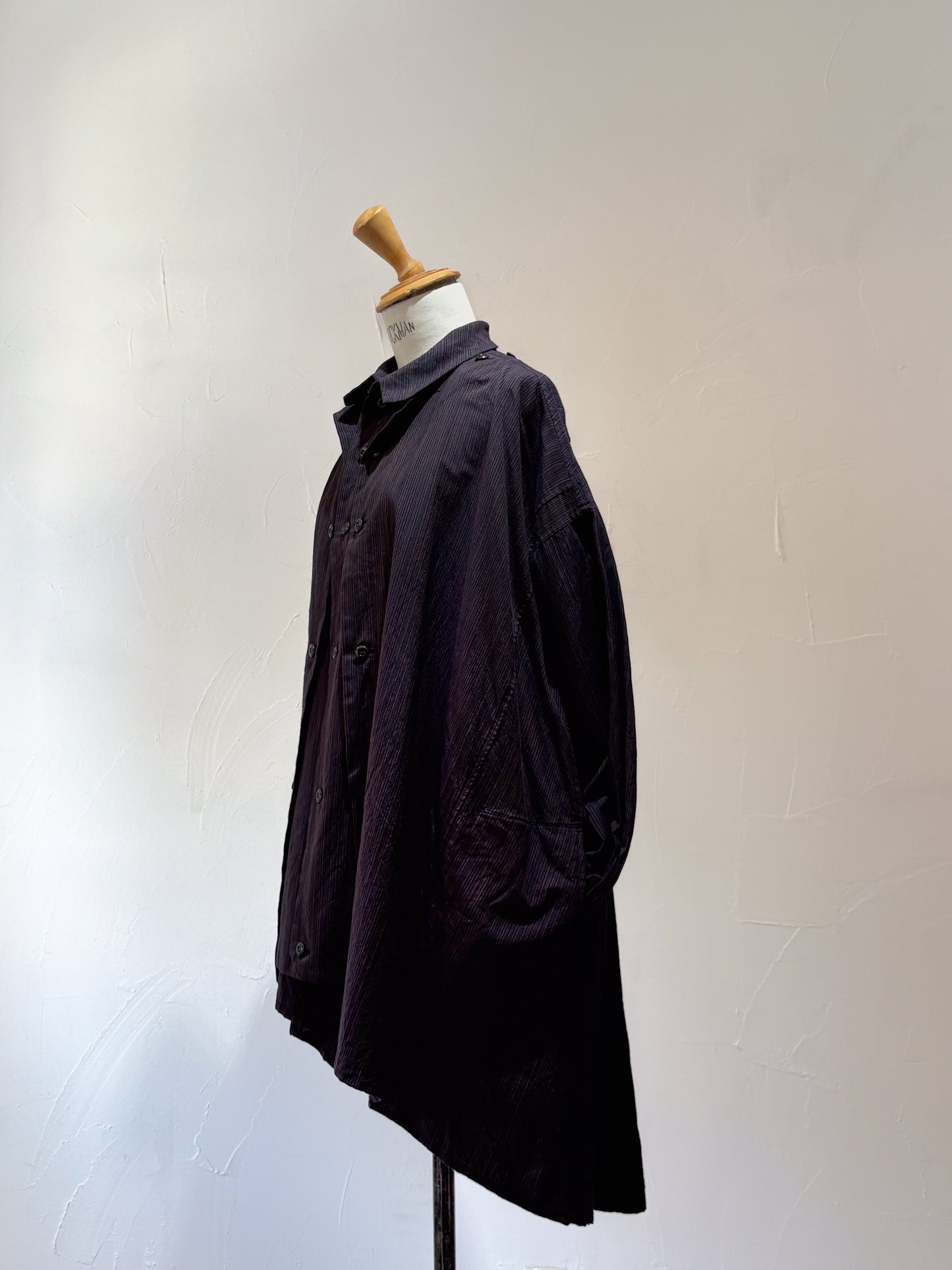 drape blouse K500-A SIC yatara.stripe bronze