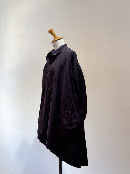 drape blouse K500-A SIC yatara.stripe bronze