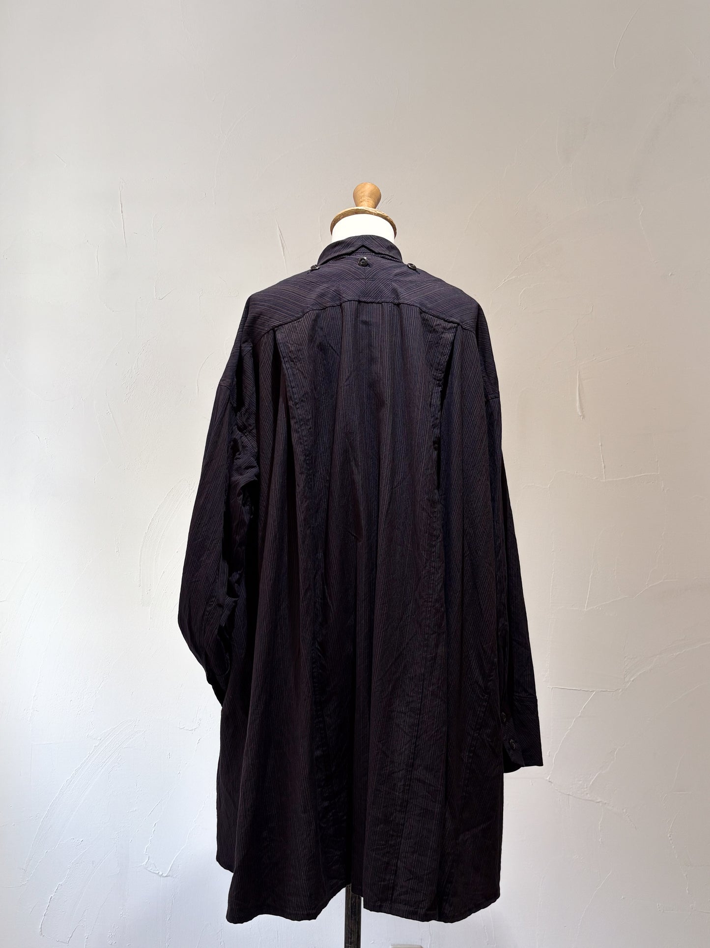 drape blouse K500-A SIC yatara.stripe bronze