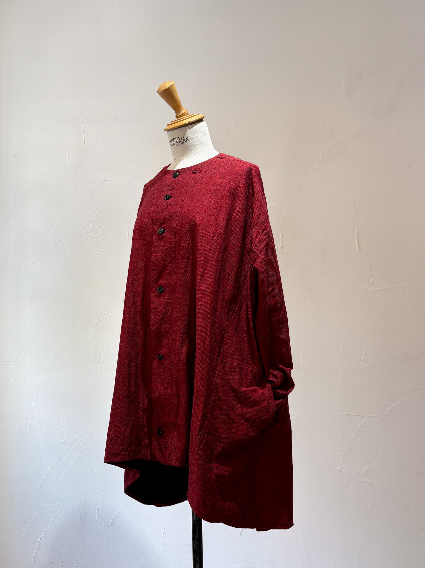 drape blouse K500-A katagaimomen ayaori red/navy