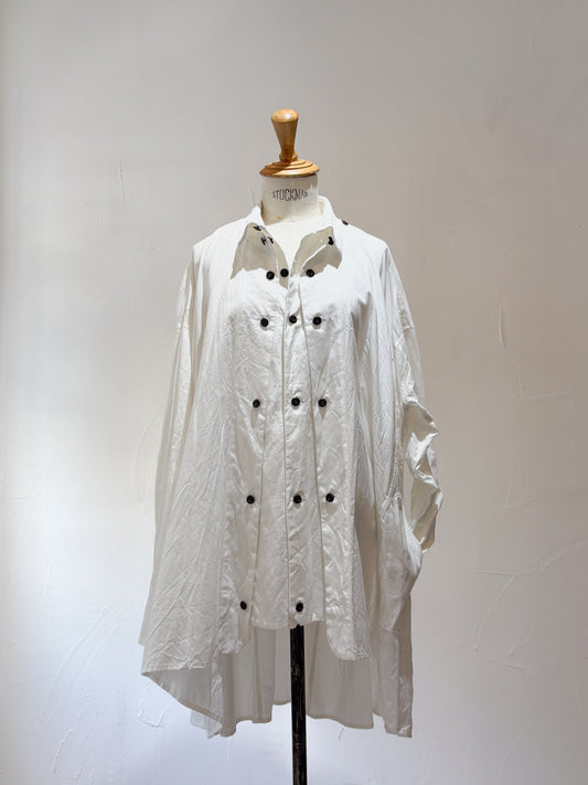 drape blouse K500-A SIC white