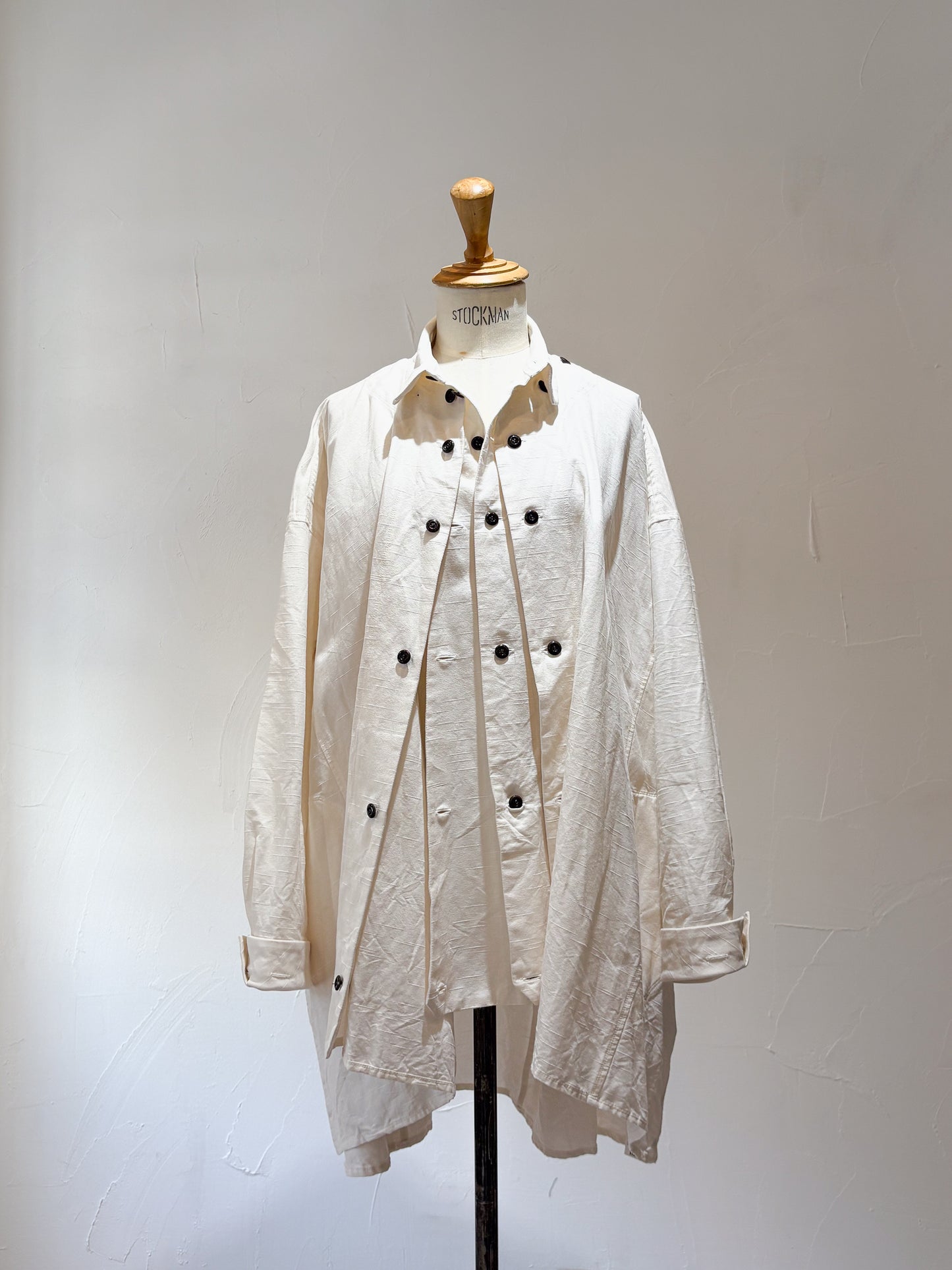 drape blouse K500-A 60/2kirikasuri white