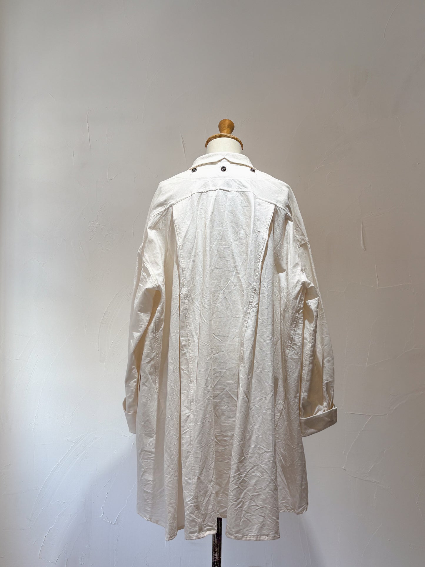 drape blouse K500-A 60/2kirikasuri white