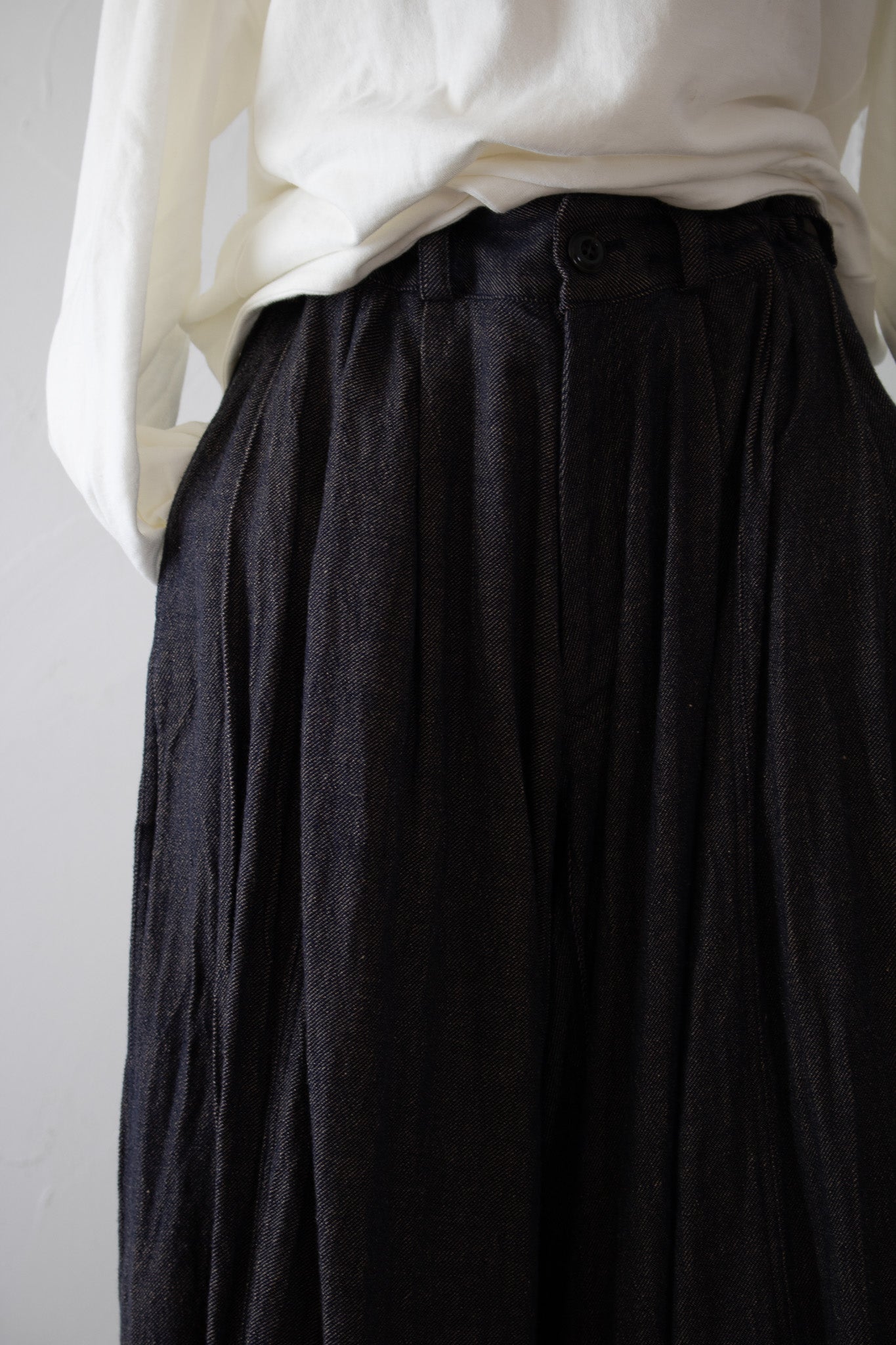 hakama pants K700 cotton twill navy/sepia