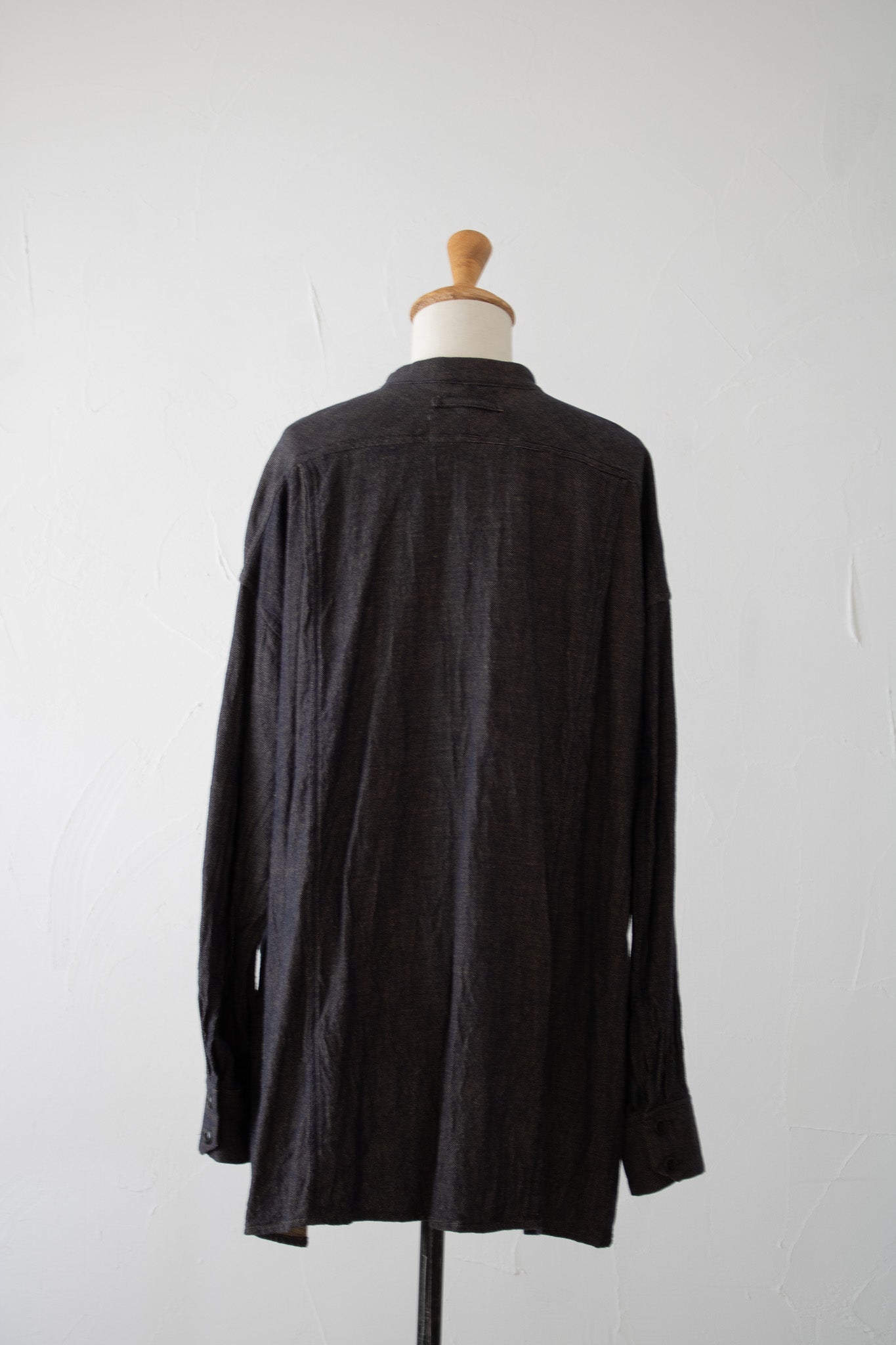 lama shirt K505 cotton twill navy/sepia