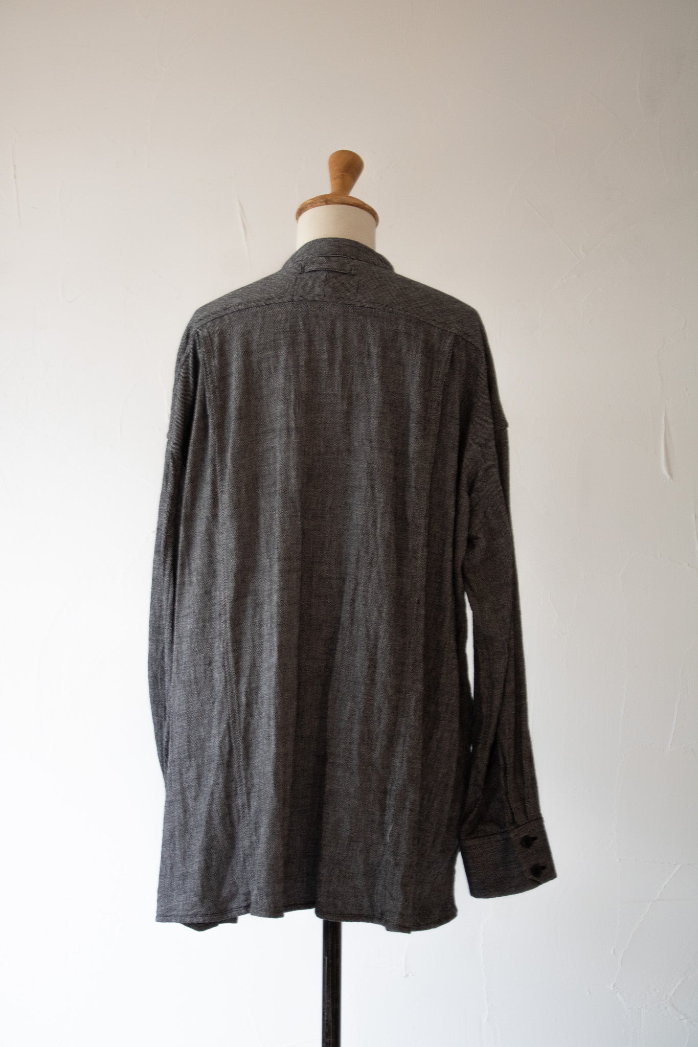 lama shirt K505 cotton twill gray/black