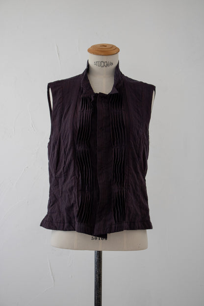 mannish vest K601 SIC yatara.stripe bronze