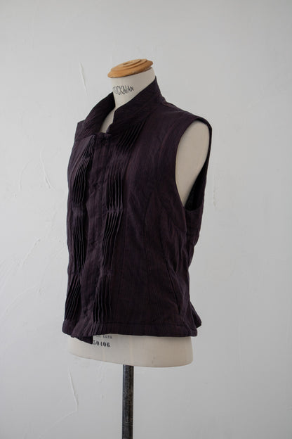 mannish vest K601 SIC yatara.stripe bronze