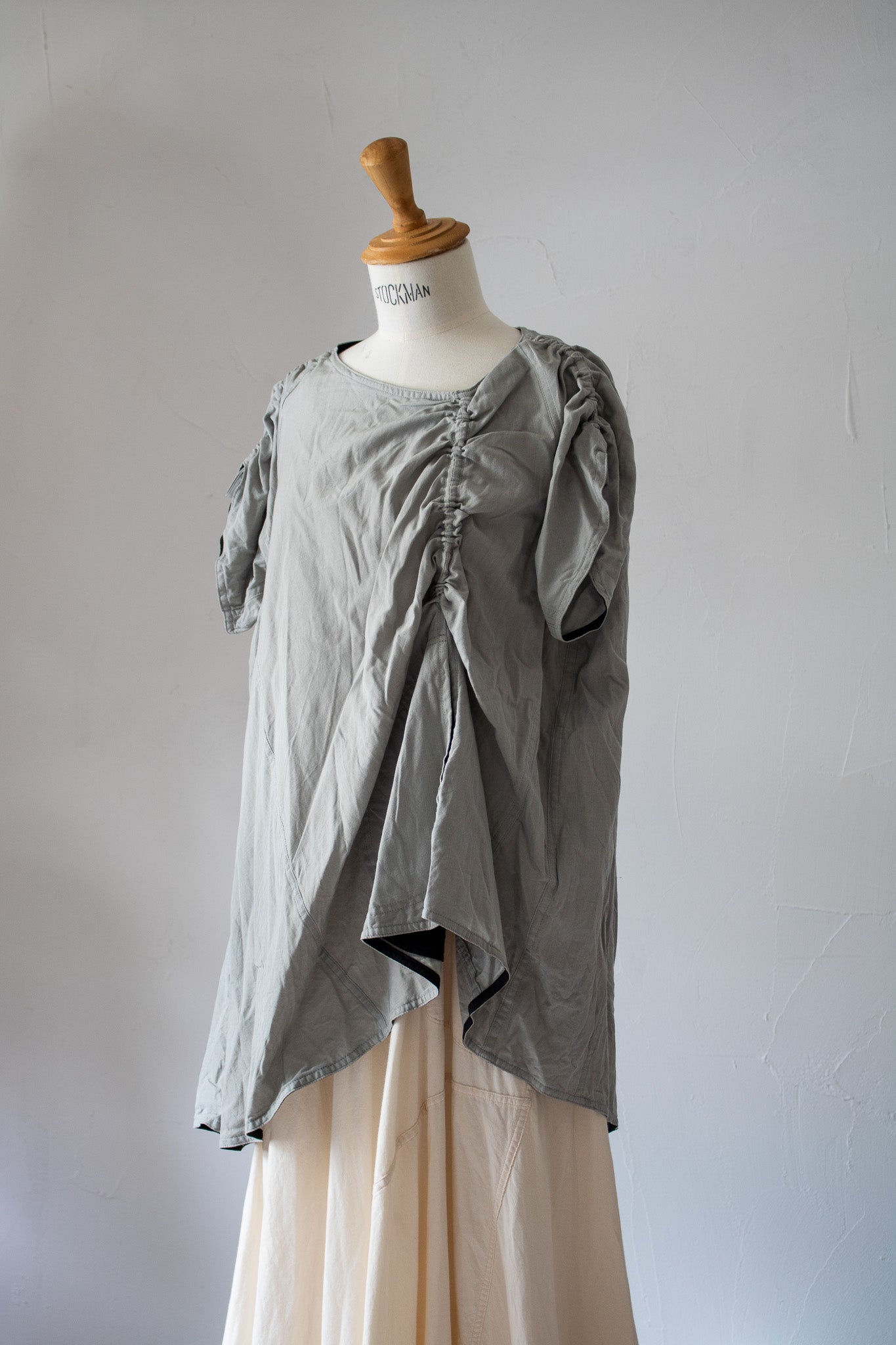 short sleeve blouse K501-A SIC light gray